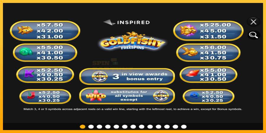 Gold Fishy Free Spins mesin permainan untuk uang, gambar 4