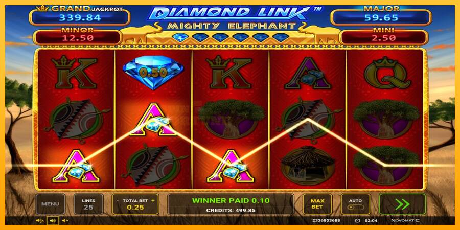 Diamond Link: Mighty Elephant mesin permainan untuk uang, gambar 2