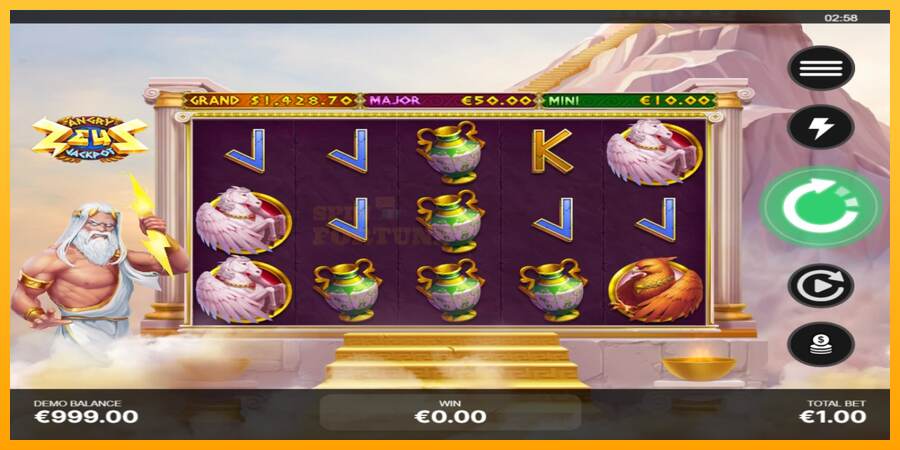 Angry Zeus Jackpot mesin permainan untuk uang, gambar 2