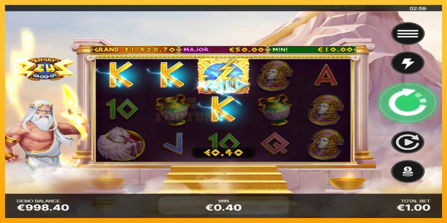 Angry Zeus Jackpot mesin permainan untuk uang, gambar 3