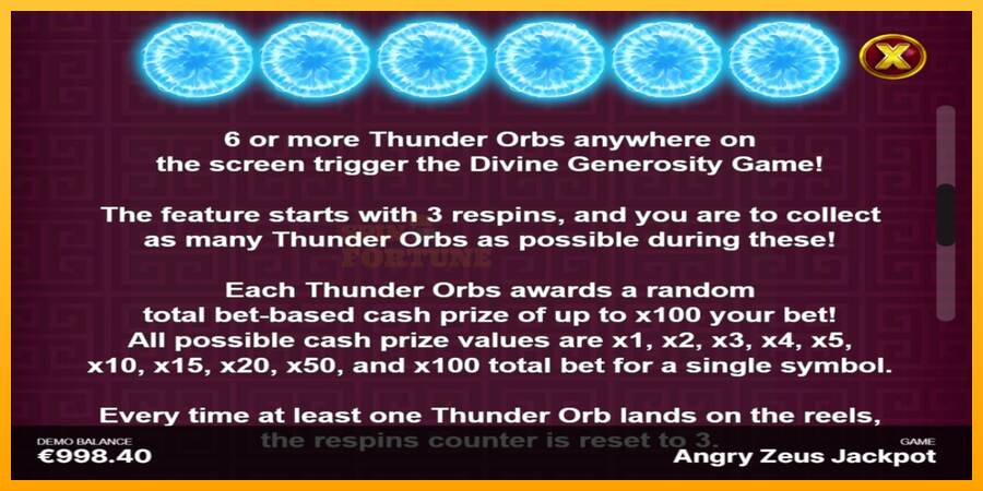 Angry Zeus Jackpot mesin permainan untuk uang, gambar 6