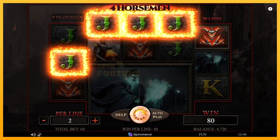 4 Horsemen mesin permainan untuk uang, gambar 4