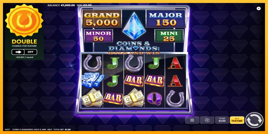 Coins & Diamonds: Hold and Win mesin permainan untuk uang, gambar 2