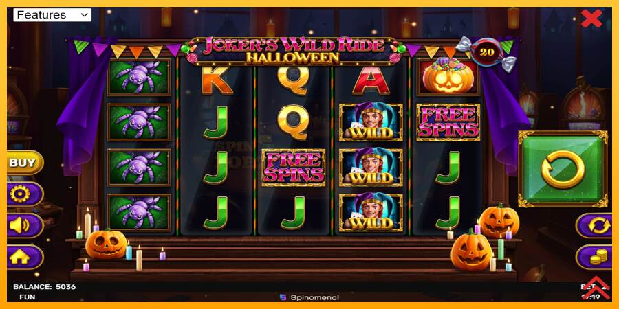 Jokers Wild Ride Halloween mesin permainan untuk uang, gambar 2