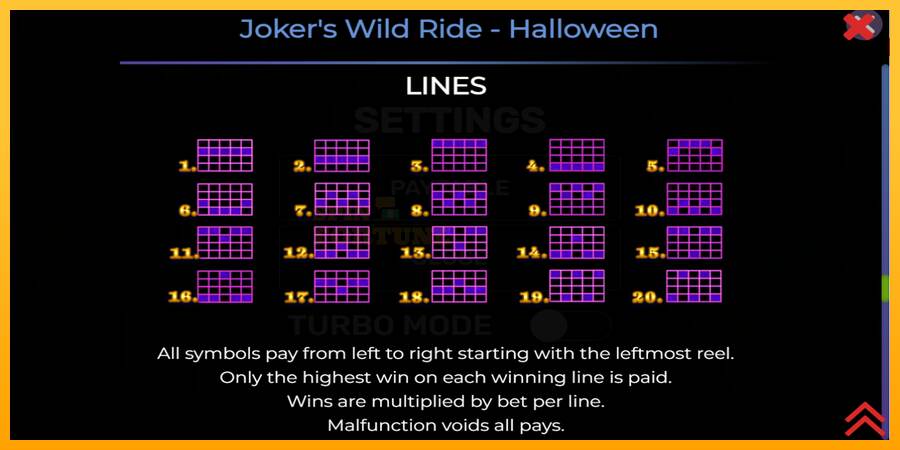 Jokers Wild Ride Halloween mesin permainan untuk uang, gambar 7