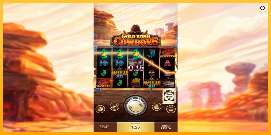 Gold Rush Cowboys mesin permainan untuk uang, gambar 2