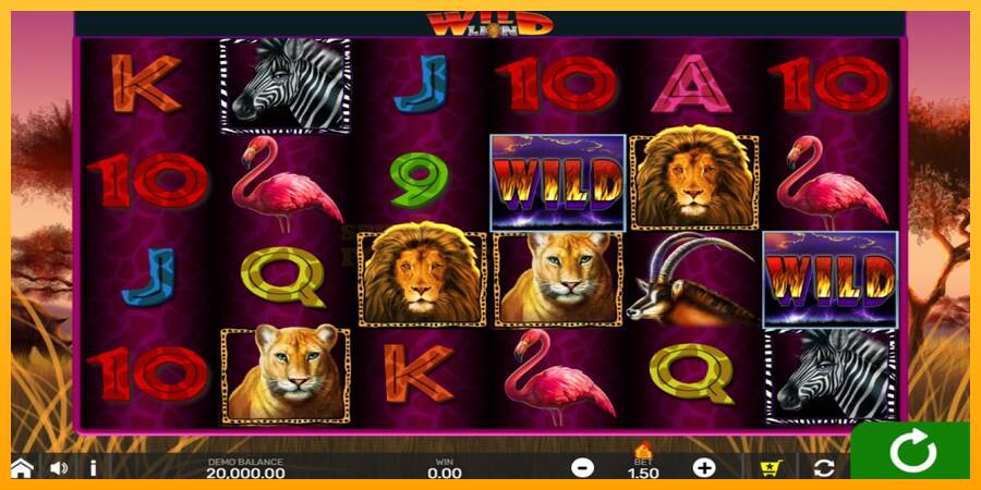 Wild Lion with Reel Bingo mesin permainan untuk uang, gambar 1