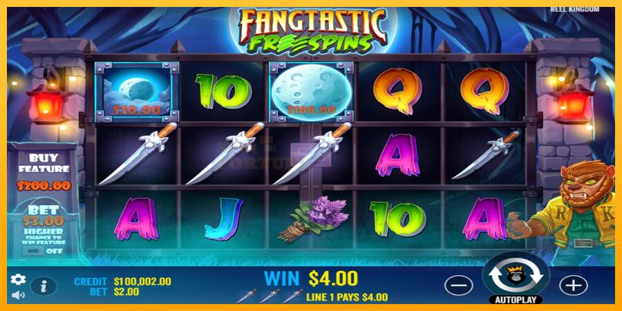 Fangtastic Freespins mesin permainan untuk uang, gambar 3