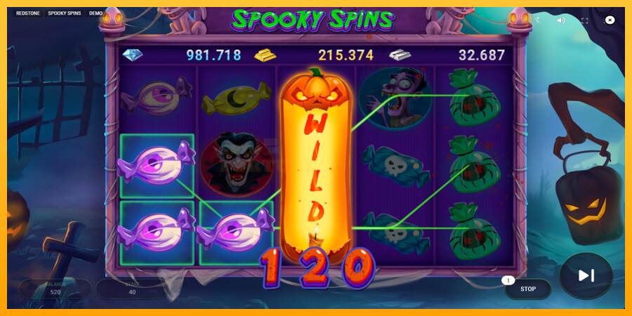 Spooky Spins mesin permainan untuk uang, gambar 4