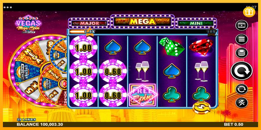 Triple Vegas Mega Spin mesin permainan untuk uang, gambar 3