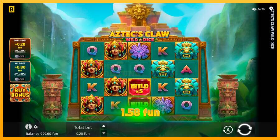 Aztecs Claw Wild Dice mesin permainan untuk uang, gambar 2