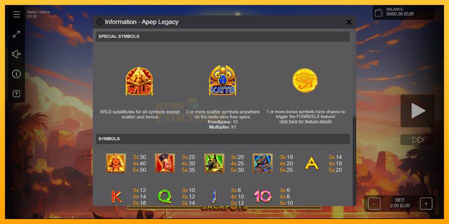 Apep Legacy mesin permainan untuk uang, gambar 5