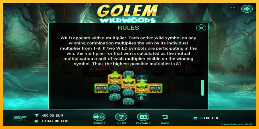 Golem Wildwoods mesin permainan untuk uang, gambar 5