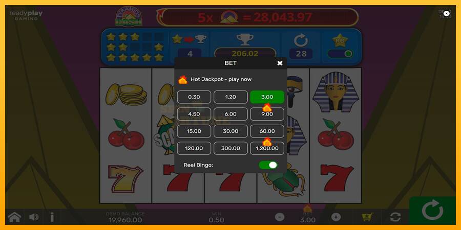 Pyramids of Cash with Reel Bingo mesin permainan untuk uang, gambar 7