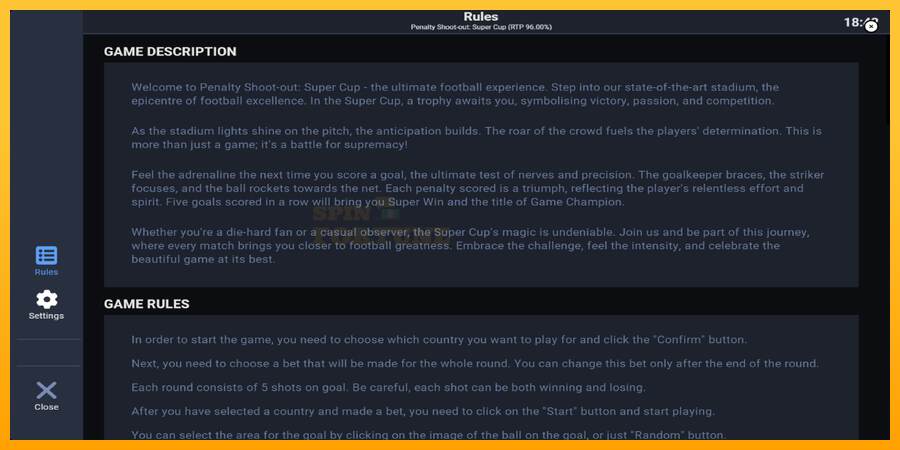Penalty Shoot-Out: Super Cup mesin permainan untuk uang, gambar 5