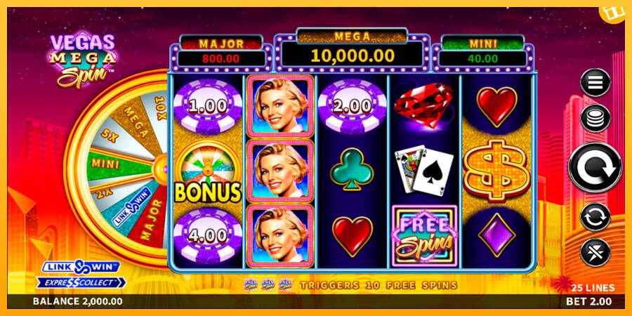 Vegas Mega Spin mesin permainan untuk uang, gambar 1