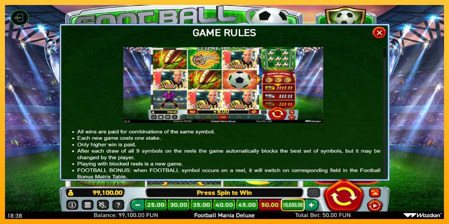 Football Mania Deluxe mesin permainan untuk uang, gambar 6