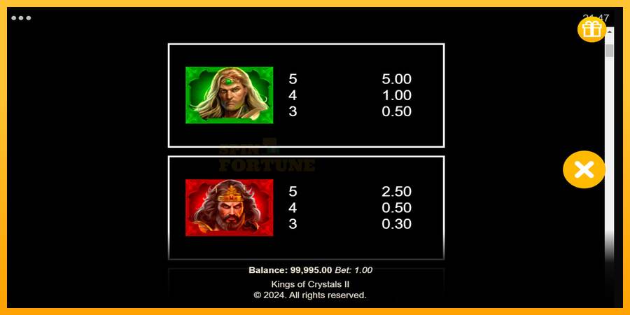 Kings of Crystals II Power Combo mesin permainan untuk uang, gambar 6