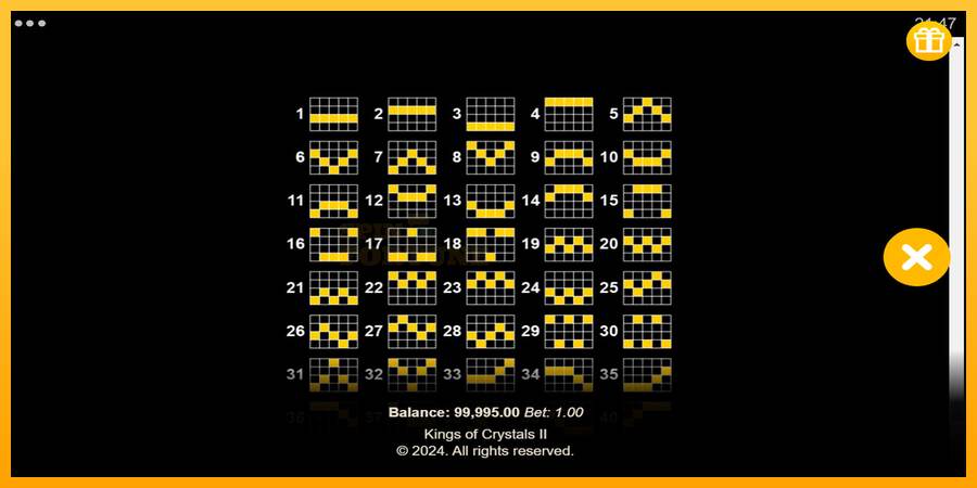 Kings of Crystals II Power Combo mesin permainan untuk uang, gambar 7