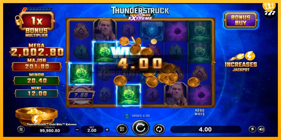 Thunderstruck Gold Blitz Extreme mesin permainan untuk uang, gambar 5