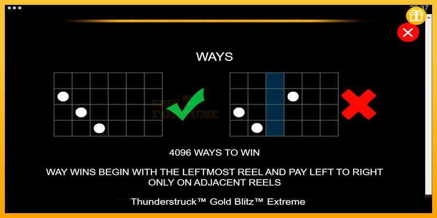 Thunderstruck Gold Blitz Extreme mesin permainan untuk uang, gambar 7