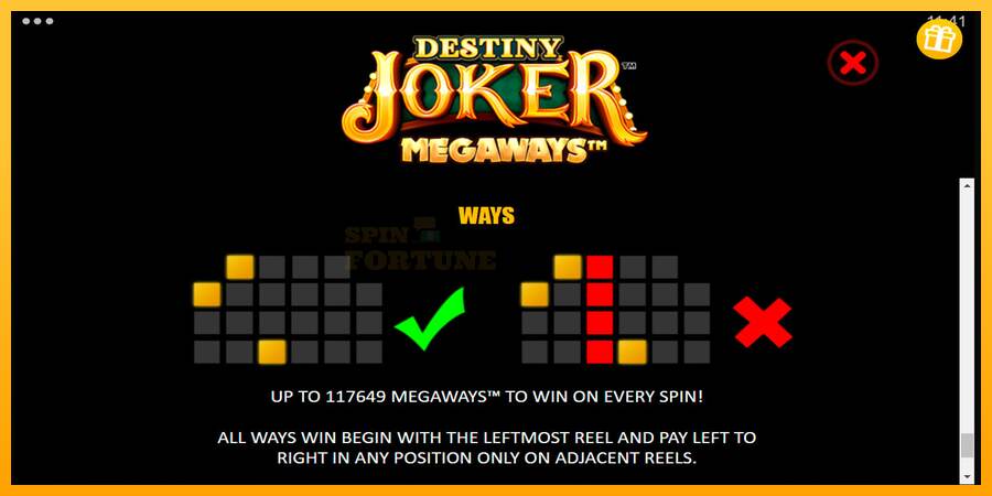 Destiny Joker Megaways mesin permainan untuk uang, gambar 7