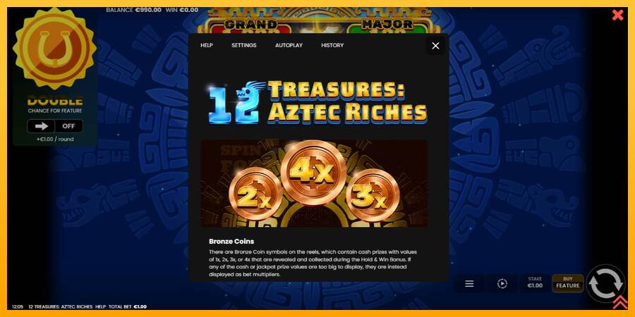 12 Treasures: Aztec Riches mesin permainan untuk uang, gambar 5