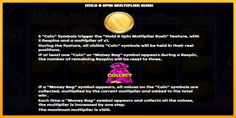 Hold & Spin Multiplier Rush mesin permainan untuk uang, gambar 5