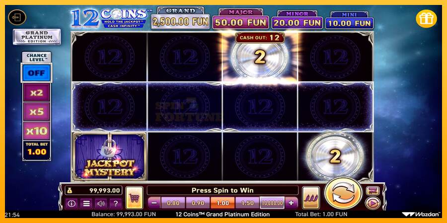 12 Coins Grand Platinum Edition mesin permainan untuk uang, gambar 2