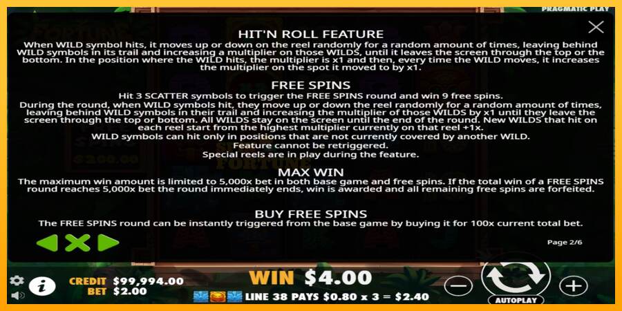 Fortune Hitn Roll mesin permainan untuk uang, gambar 5