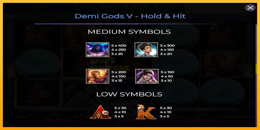 Demi Gods V Hold & Hit mesin permainan untuk uang, gambar 6