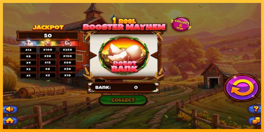 1 Reel Rooster Mayhem mesin permainan untuk uang, gambar 1