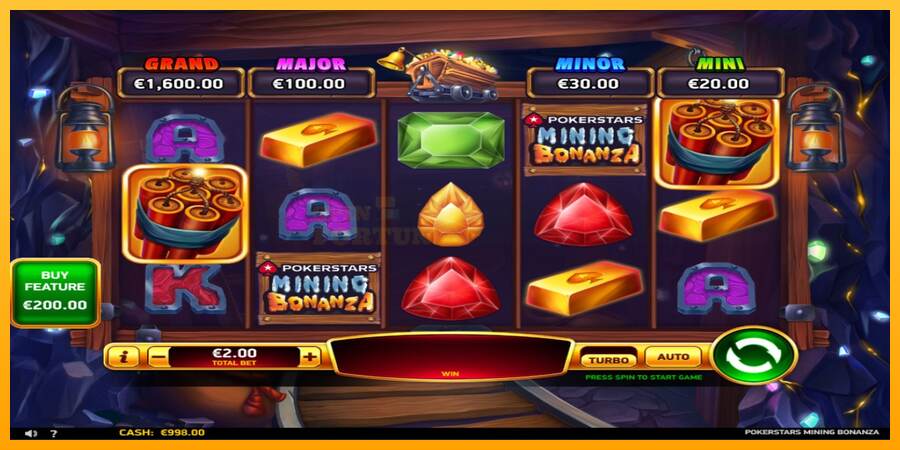 Pokerstars Mining Bonanza mesin permainan untuk uang, gambar 2