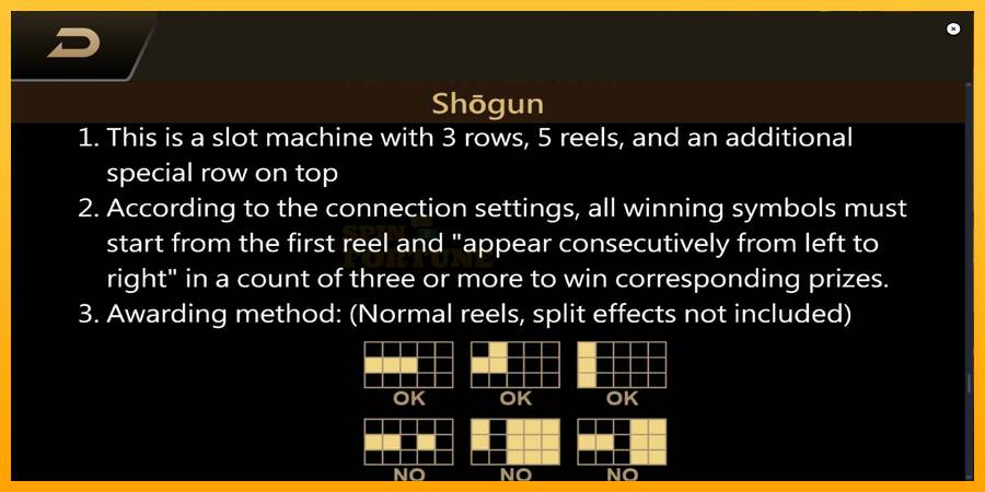 Shogun mesin permainan untuk uang, gambar 7