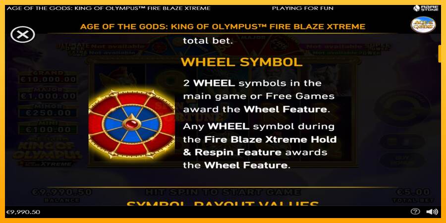 Age of the Gods: King of Olympus Fire Blaze Xtreme mesin permainan untuk uang, gambar 5