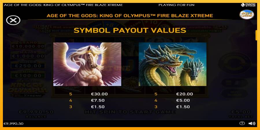 Age of the Gods: King of Olympus Fire Blaze Xtreme mesin permainan untuk uang, gambar 6