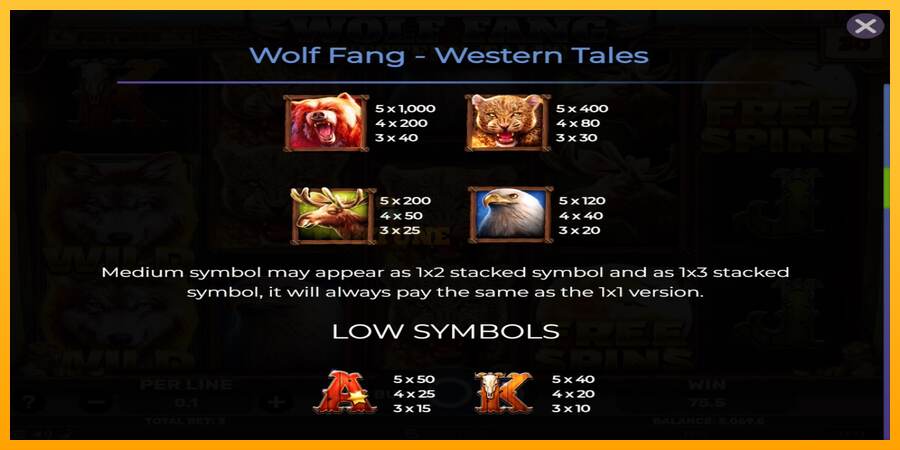 Wolf Fang - Western Tales mesin permainan untuk uang, gambar 5