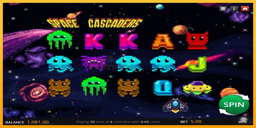 Space Cascaders mesin permainan untuk uang, gambar 1