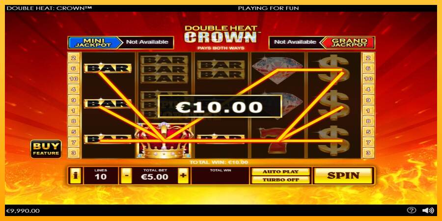 Double Heat: Crown mesin permainan untuk uang, gambar 3