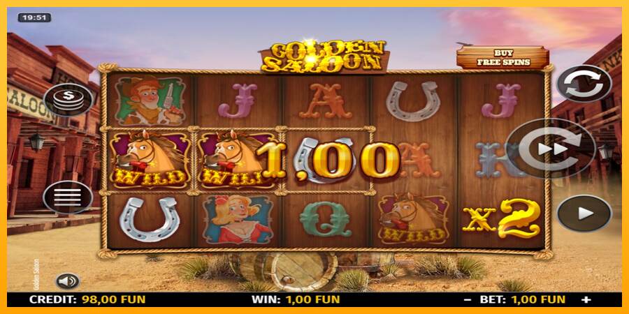 Golden Saloon mesin permainan untuk uang, gambar 3