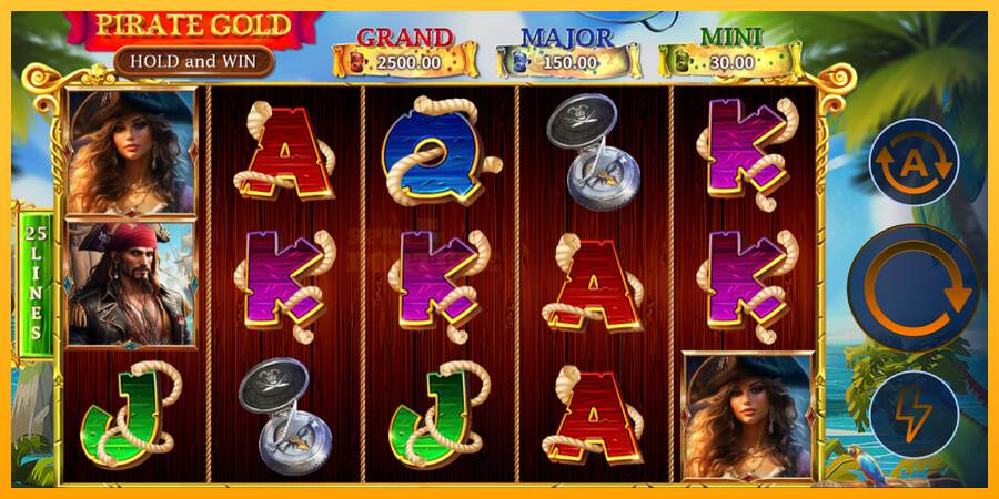 Pirate Gold Hold and Win mesin permainan untuk uang, gambar 2