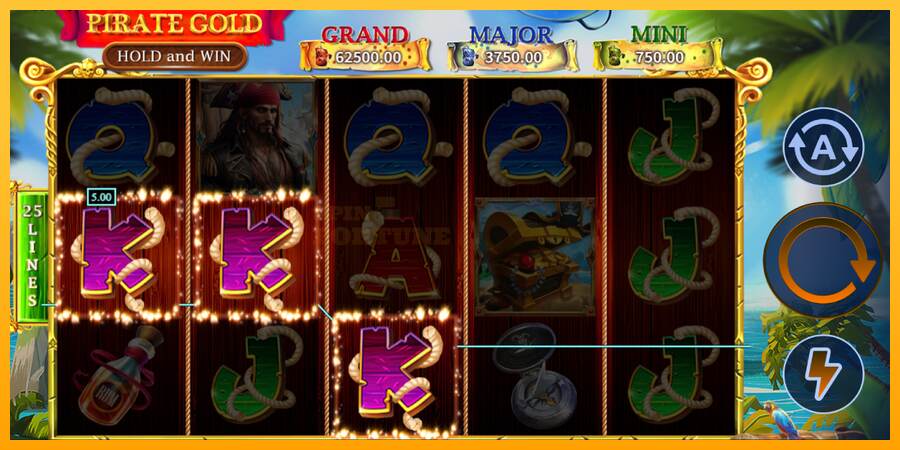 Pirate Gold Hold and Win mesin permainan untuk uang, gambar 4