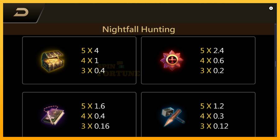 Nightfall Hunting mesin permainan untuk uang, gambar 5