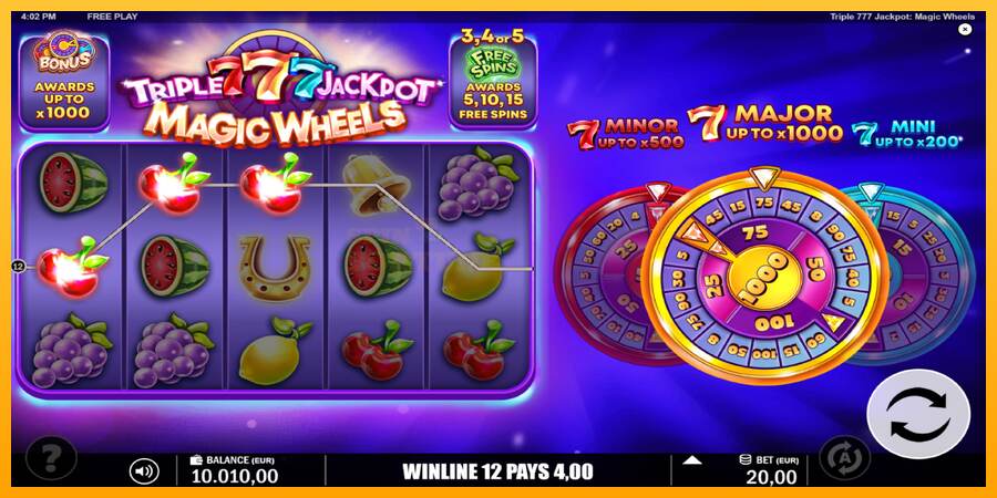 Triple 777 Jackpot Magic Wheels mesin permainan untuk uang, gambar 4