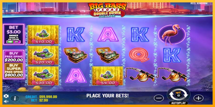 Big Bass Vegas Double Down Deluxe mesin permainan untuk uang, gambar 2