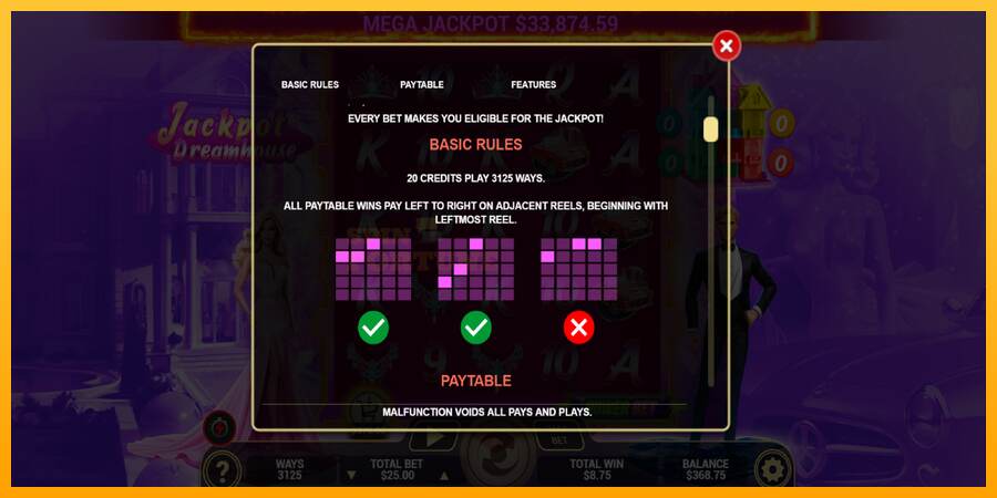 Jackpot Dreamhouse mesin permainan untuk uang, gambar 7