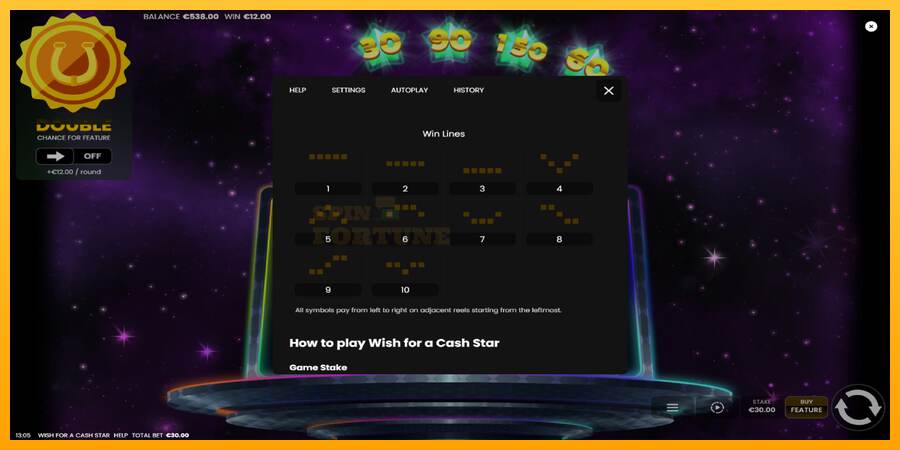 Wish for a Cash Star mesin permainan untuk uang, gambar 7