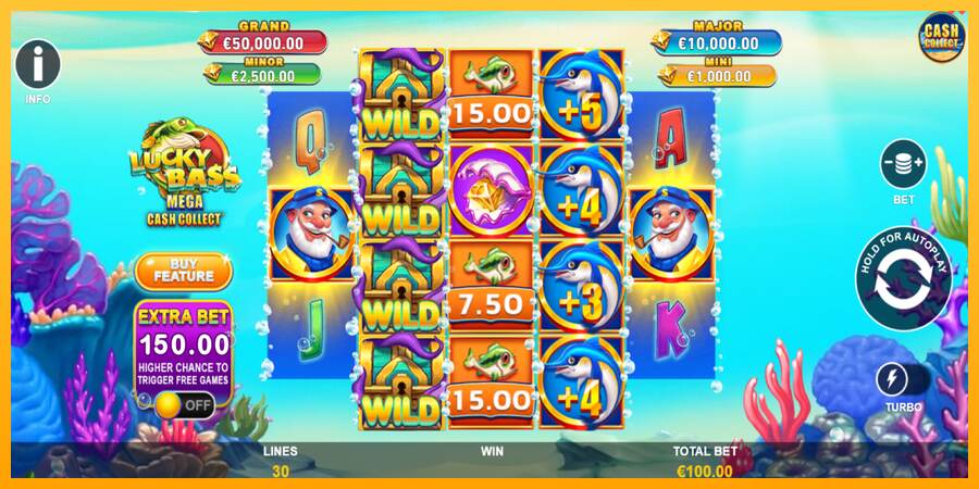 Lucky Bass Mega Cash Collect mesin permainan untuk uang, gambar 2