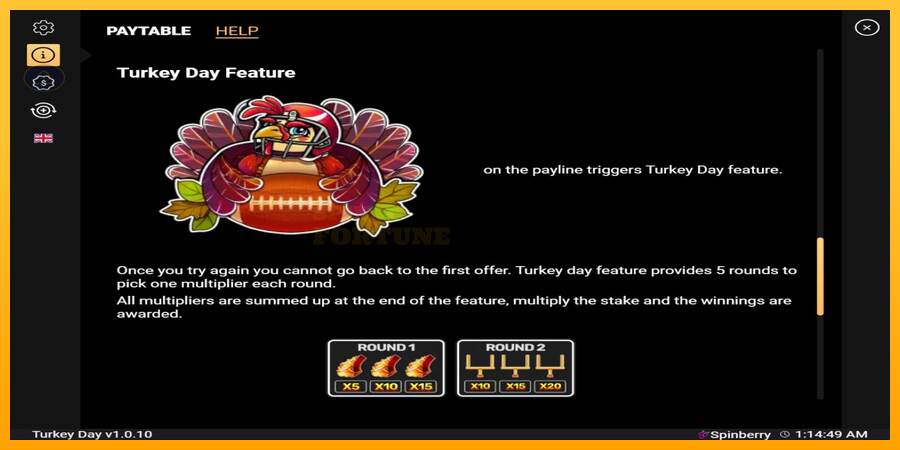 Turkey Day mesin permainan untuk uang, gambar 5