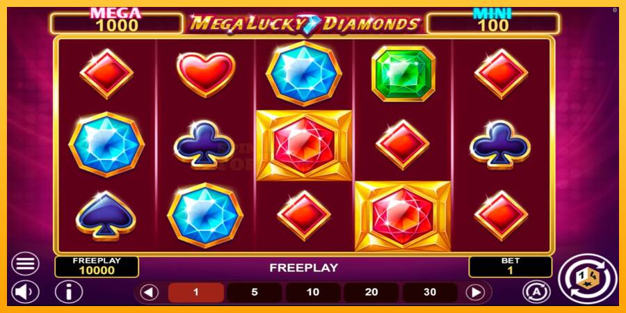 Mega Lucky Diamonds Hold & Win mesin permainan untuk uang, gambar 1